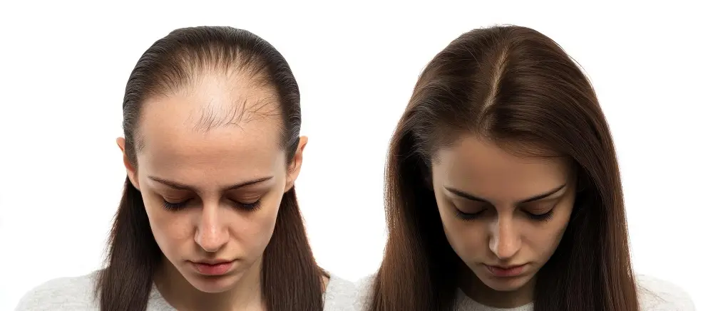 Haartransplantationsfrau